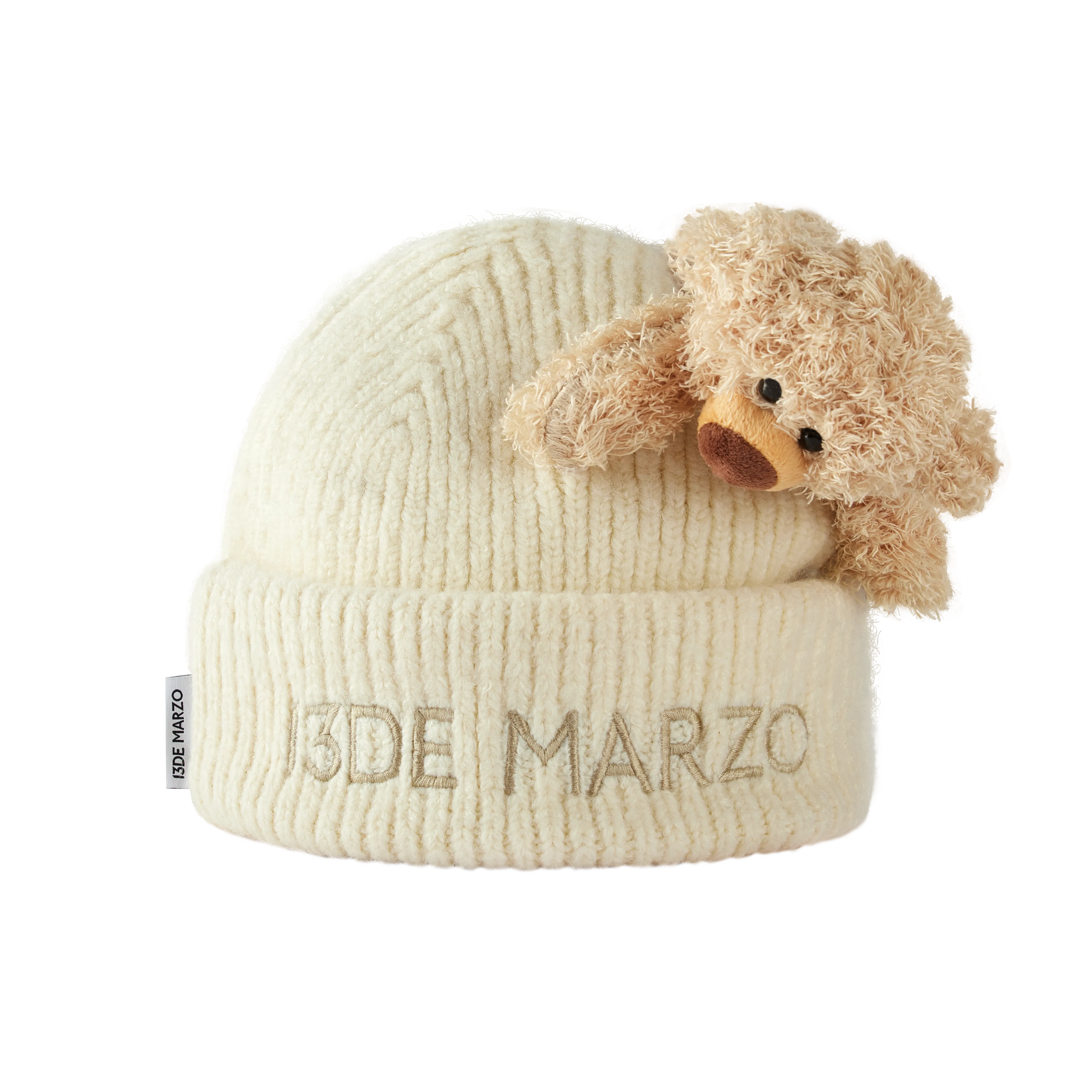13DE MARZO Bear Base Knit Beanie