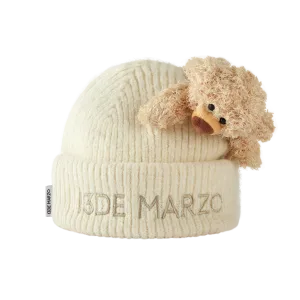 13DE MARZO Bear Base Knit Beanie