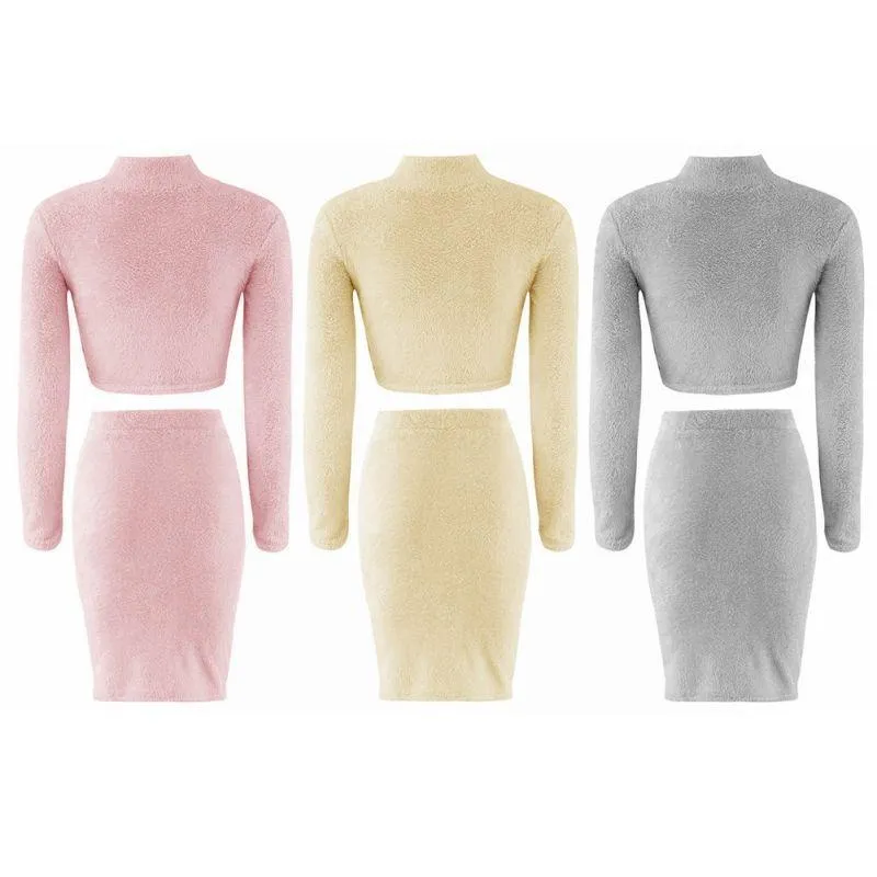 2 Piece Set Crop Top   Pencil Skirt