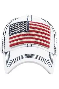 American flag baseball hat