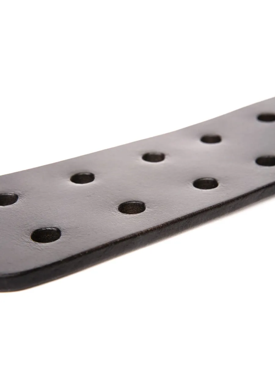 Black XL Leather Paddle with Holes
