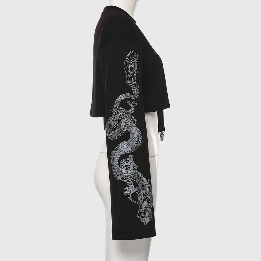 Celestial Dragons Crop Top Sweater