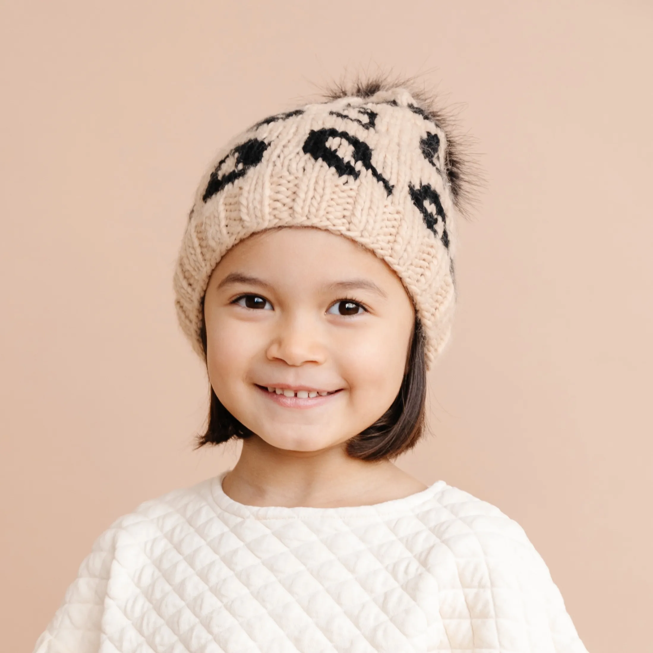 Cheetah Hat | Acrylic Hand Knit Kids & Baby Hat