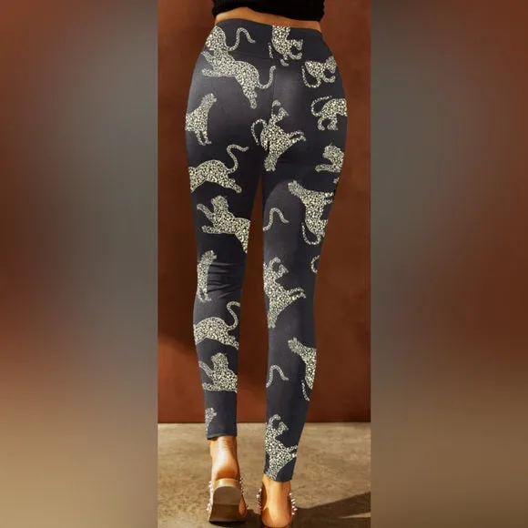 Cheetah Print Ripped Leggings