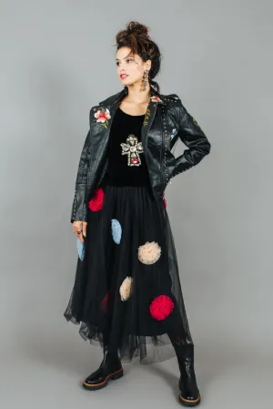 David Pond Vintage Flower Skirt - Black