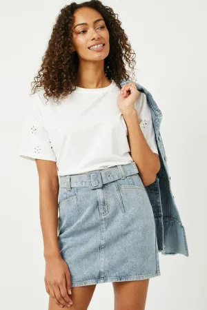 Eyelet Sleeve Top