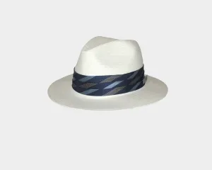 Fedora White Mens Hat - The Globe Trotter