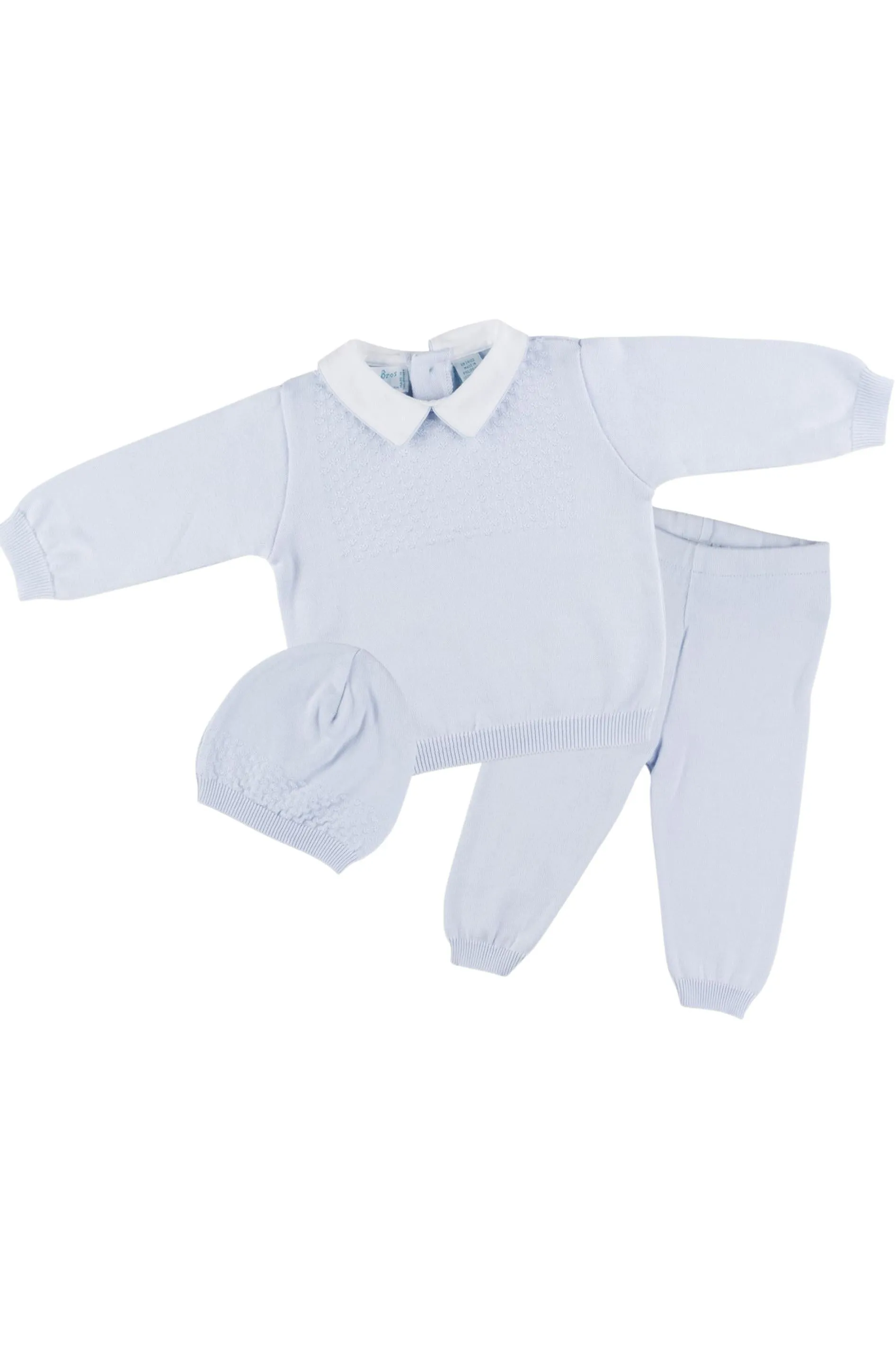 Feltman Brothers - Pique Collar Knit 2 Piece Set - Blue
