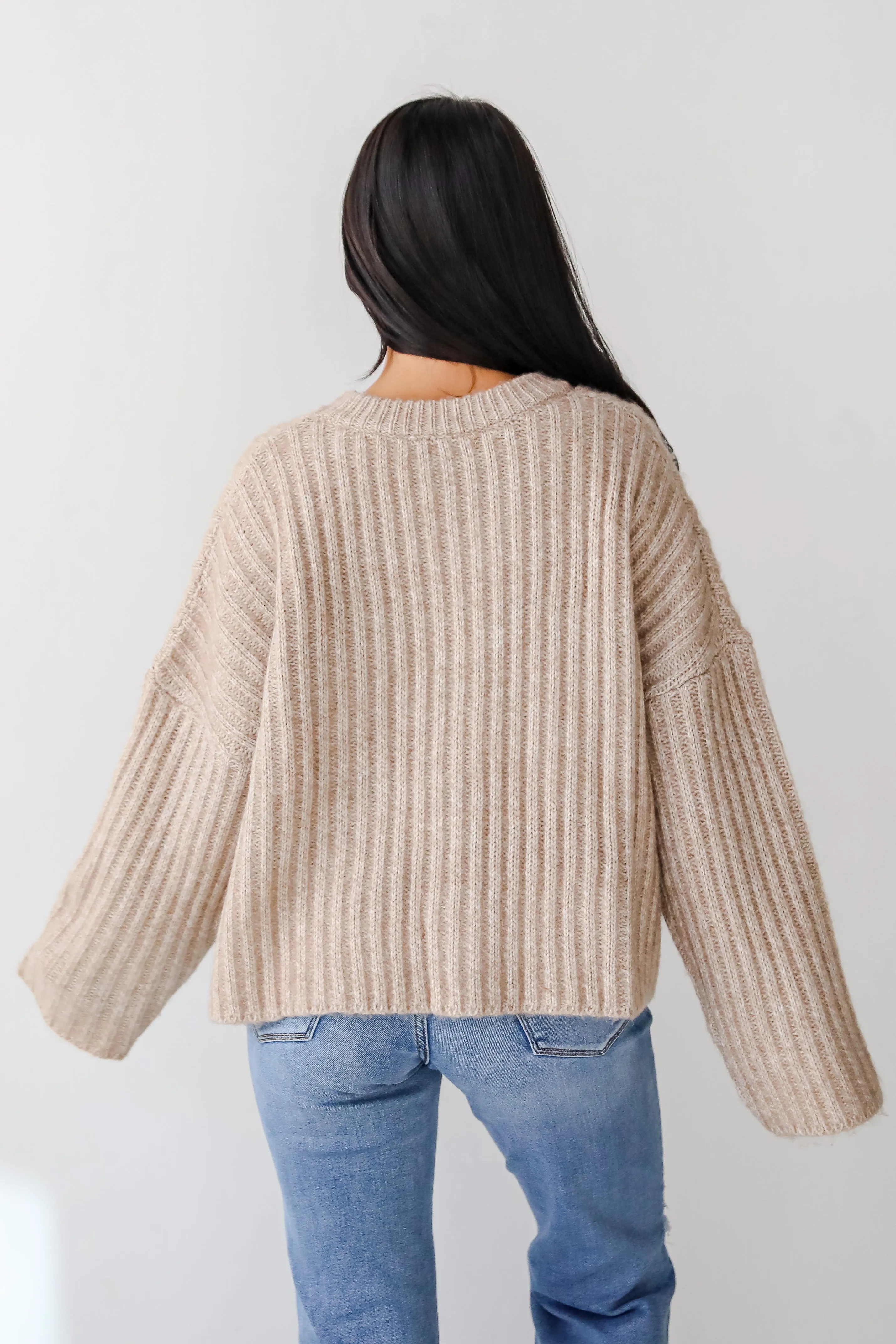 FINAL SALE - Charmed Crush Beige Sweater