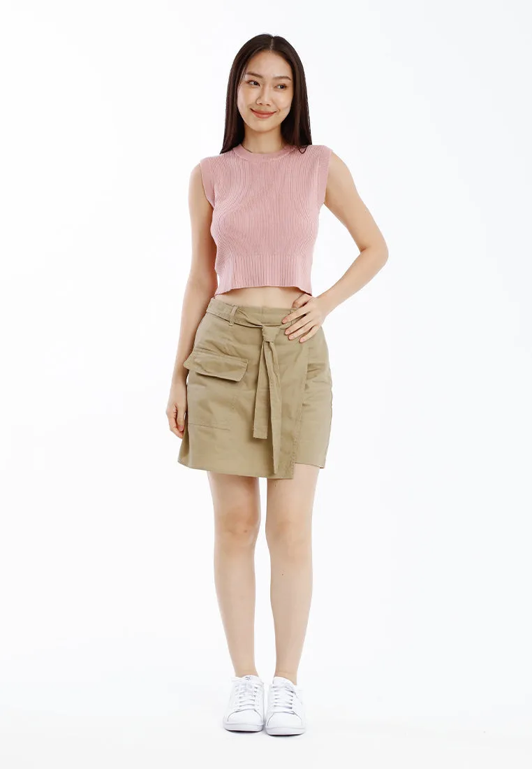 Forest Ladies Sleeveless Knit Top Women Knit Cropped Top - 822491