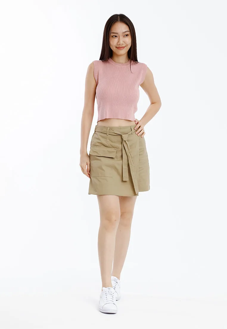 Forest Ladies Sleeveless Knit Top Women Knit Cropped Top - 822491