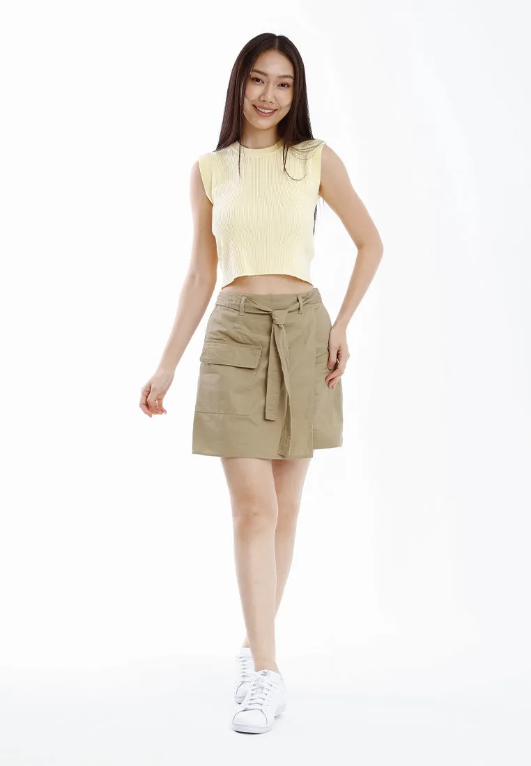 Forest Ladies Sleeveless Knit Top Women Knit Cropped Top - 822491