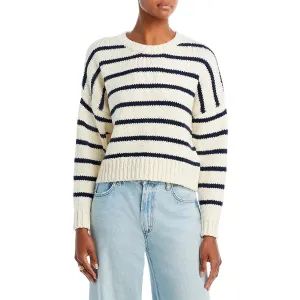 FRAME Womens Cotton Knit Crop Sweater
