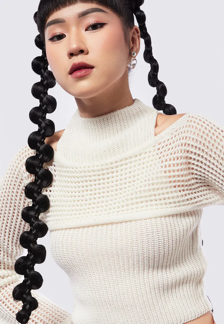 Hollow Out Crop Sweater