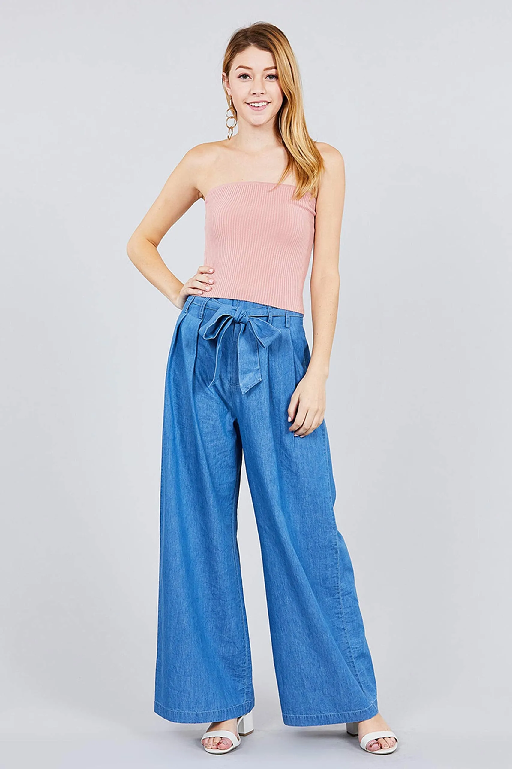 Khanomak Women's Casual Basic Rib Stretch Tube Sweater Crop top