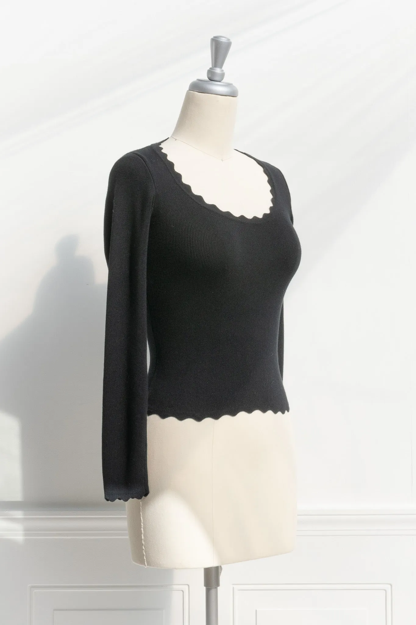 Layla Scalloped Knit Top