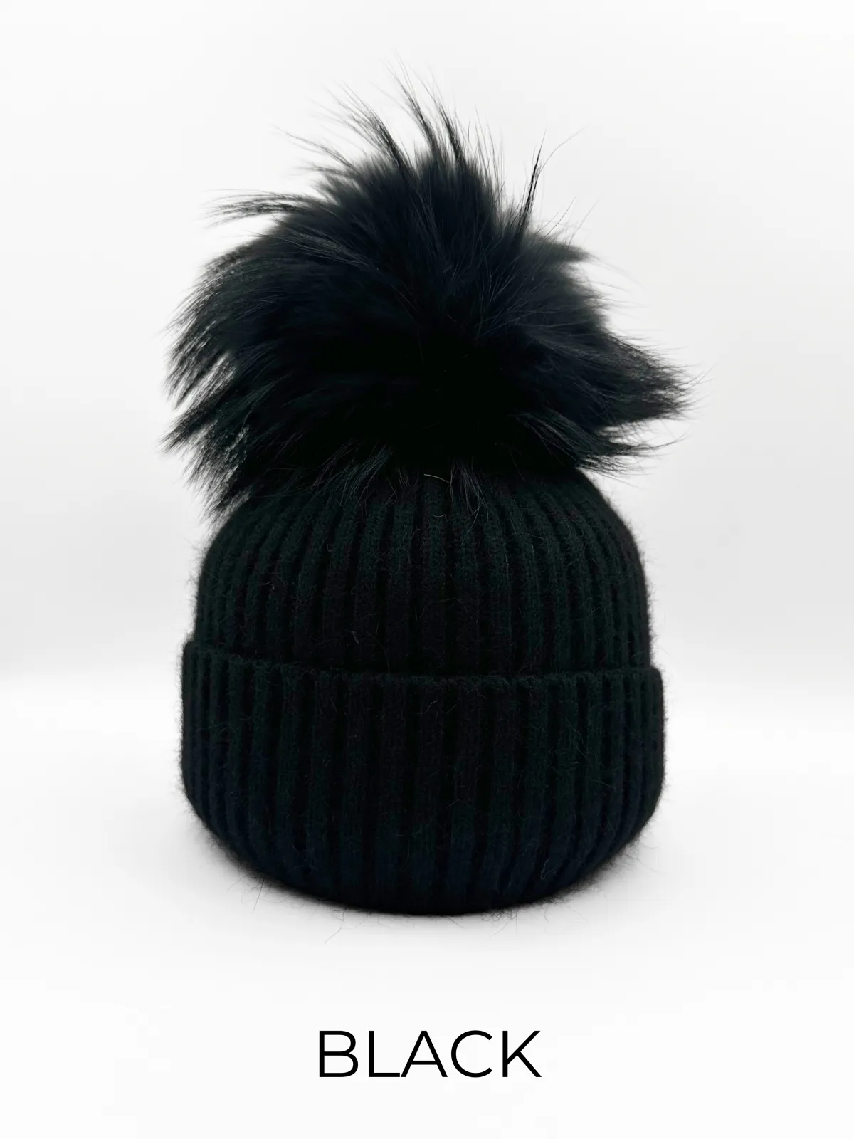 Linda Richard Angora/Wool Hat, Black