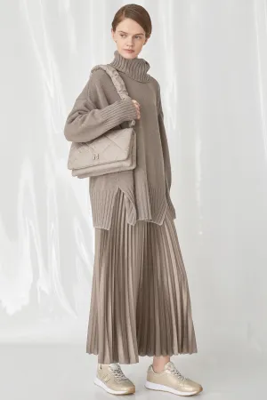 Marella Agente1 Pleated Maxi Skirt Turtledove Brown 2423106055200