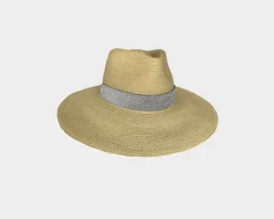 Metallic Silver Panama Style  Sun Hat - The Cap D'antibes