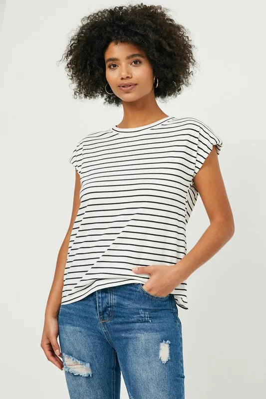 Padded Stripe Top