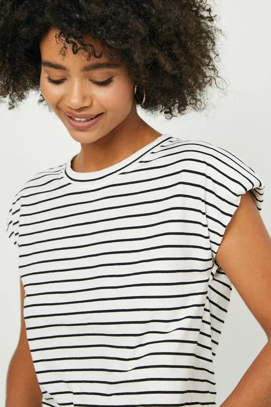 Padded Stripe Top