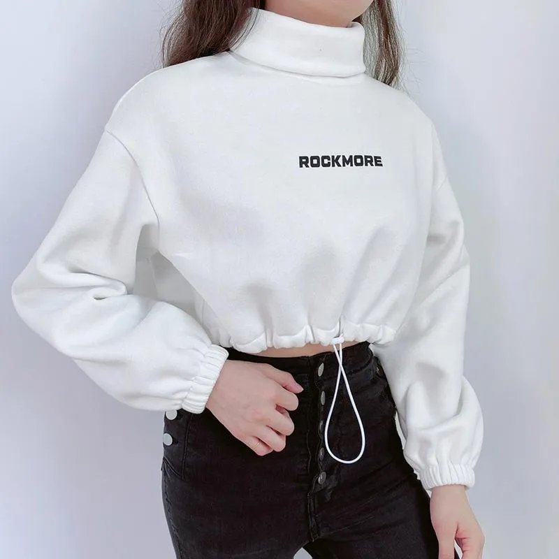 RockMore Warm Welcome Turtleneck Crop Sweater