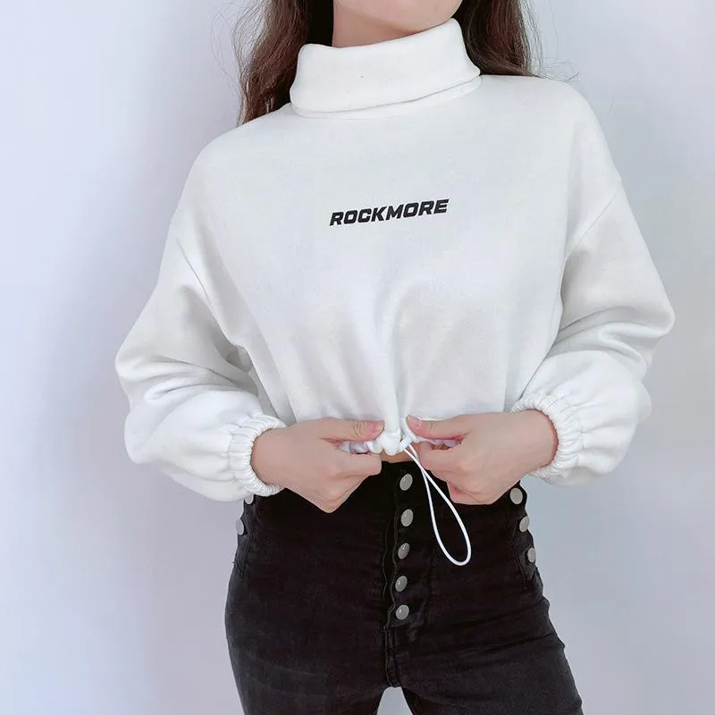 RockMore Warm Welcome Turtleneck Crop Sweater