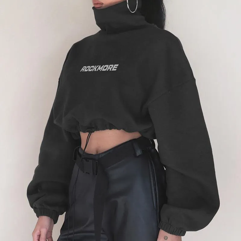 RockMore Warm Welcome Turtleneck Crop Sweater