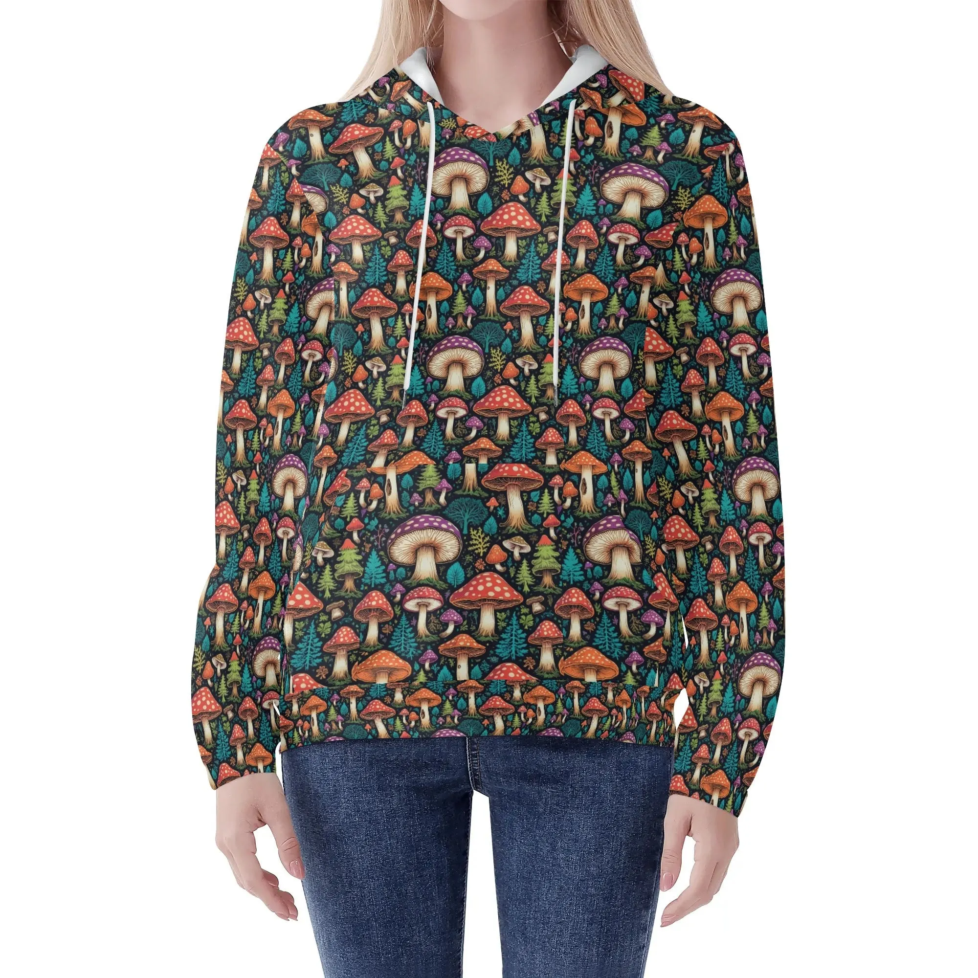 Shroomy Womens Lightweight Pullover Hoodie Sweatshirt