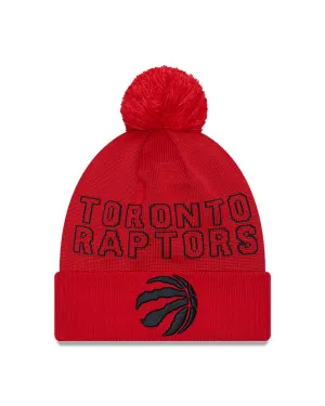 Toronto Raptors New Era NBA 2023 Draft Knit Pom Toque -Red
