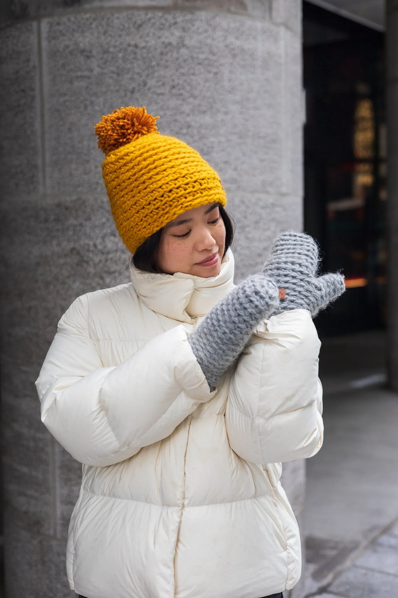 Tuque classique tricotée à la main
