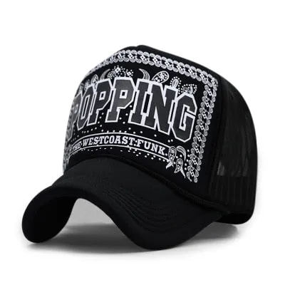 Wholesale Adult Summer Sun Hats Men Cool Hiphop Punk Rock Truck Cap Women Fashion Mesh Baseball Caps
